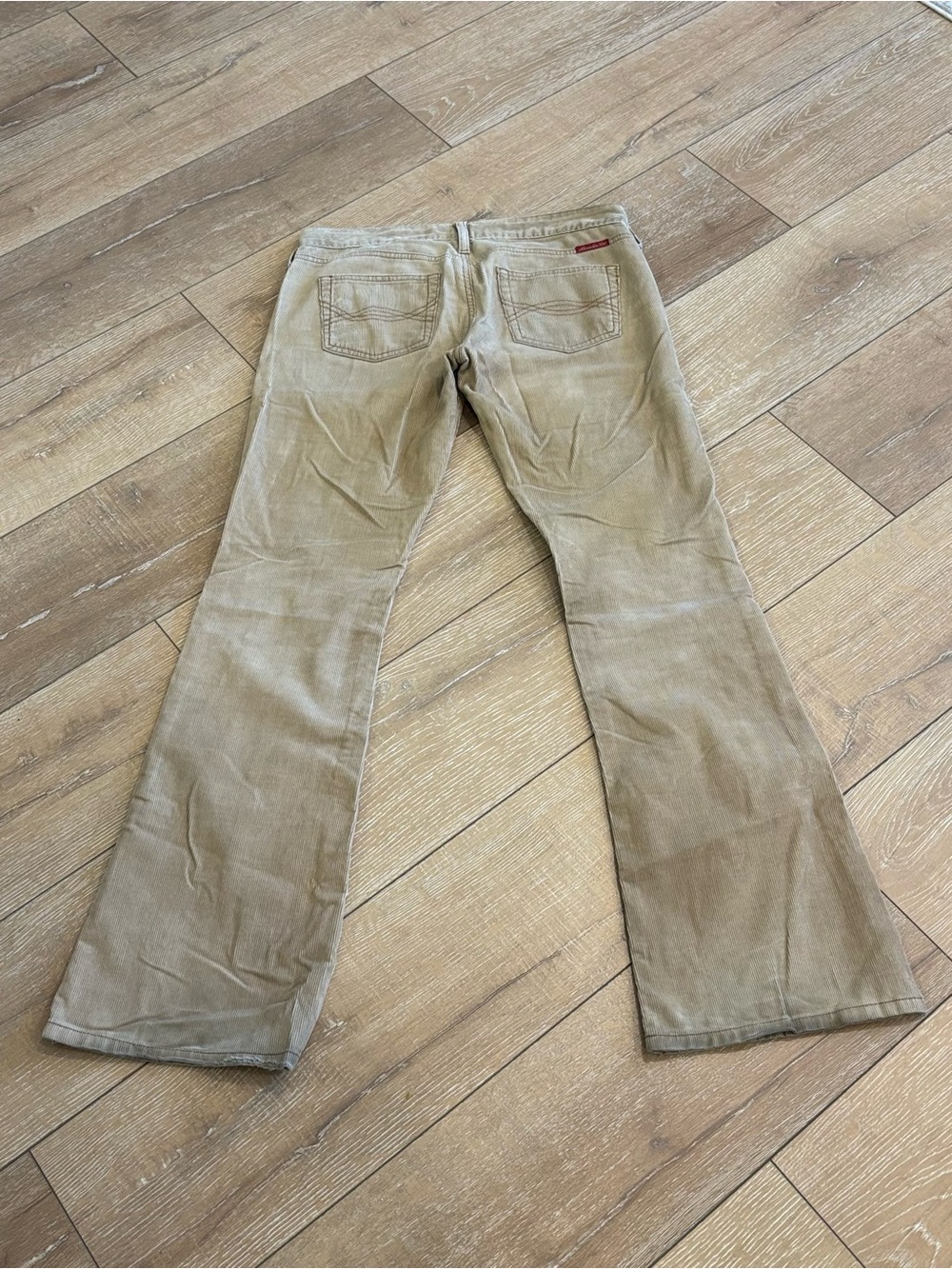 Vintage River Wash Tan Corduroy Bootcut Pants Size 4 Y2K Low Rise Stretch - Picture 3 of 7